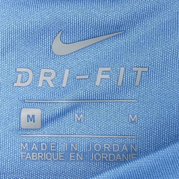 Nike Dri Fit Running Women Medium Blue Long Sleeve Shirt Athletic Workout - Picture 3 of 7